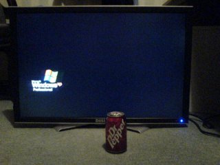 A can of Dr Pepper with my Dell 3007WFP