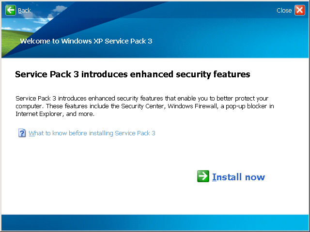 What to know before installing Service Pack 3